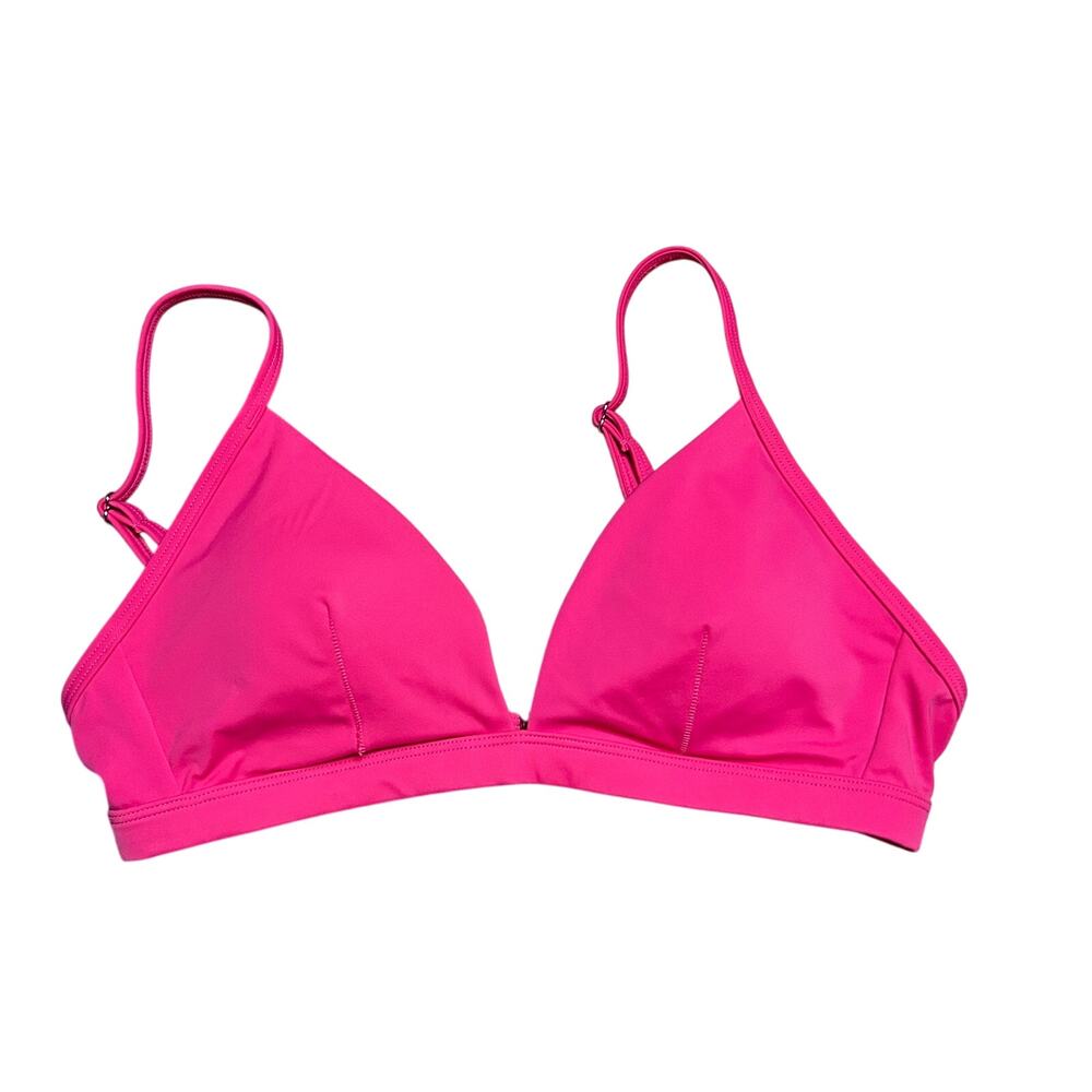 Shade & Shore Women's Bright Pink Bikini Top - Size Medium (8/10)